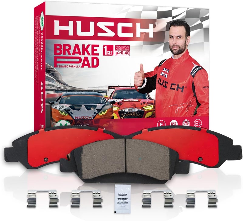 HUSCH D833 Front Ceramic Brake Pads Kit Fit For Chevrolet Equinox 2005-2006, For Ford Explorer 2002-2005, For Mazda 2003-2009, For Mercury Mountaineer 2002-2005, For Pontiac Torrent 2006 - Image 1